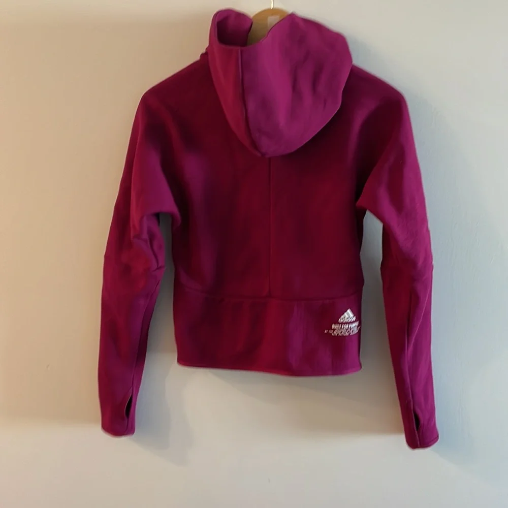 Adidas Burgundy Hoodie - Picture 4 of 5